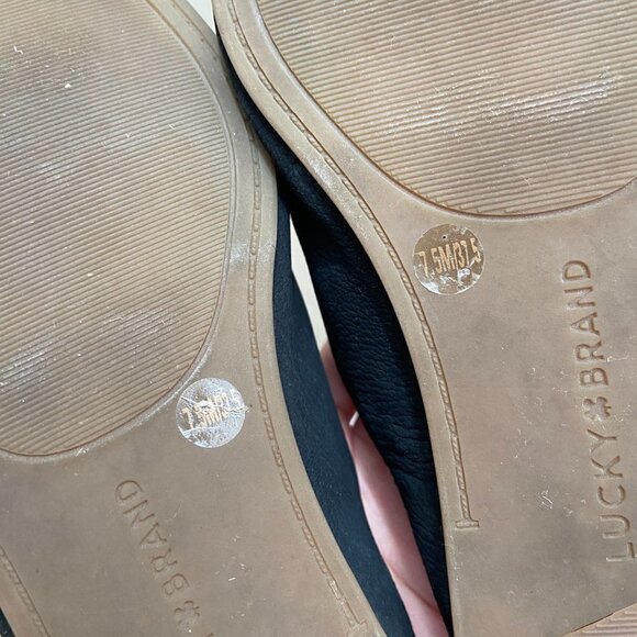 Lucky Brand Suede Leather Blythh Pointed Toe Loafer Flat Mules - Picture 5 of 10